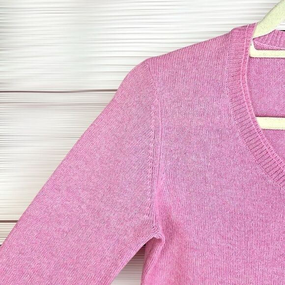 CACHE Cashmere Pink Sweater Pullover V-neck Women’s size S - Picture 4 of 9